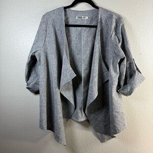 Fashion Light Gray  asymmetrical blazer Sz:XL